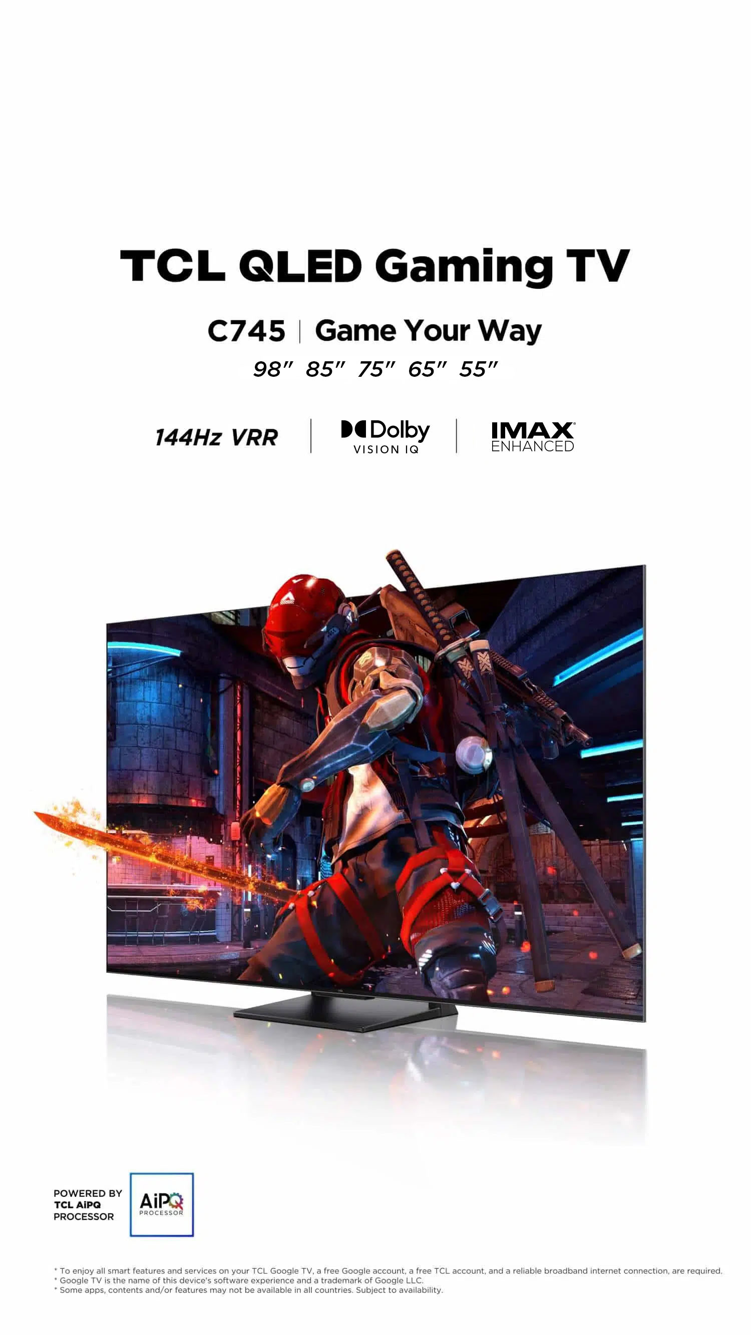 TCL QLED 65 C745 4Kuhd Android Gaming TCL