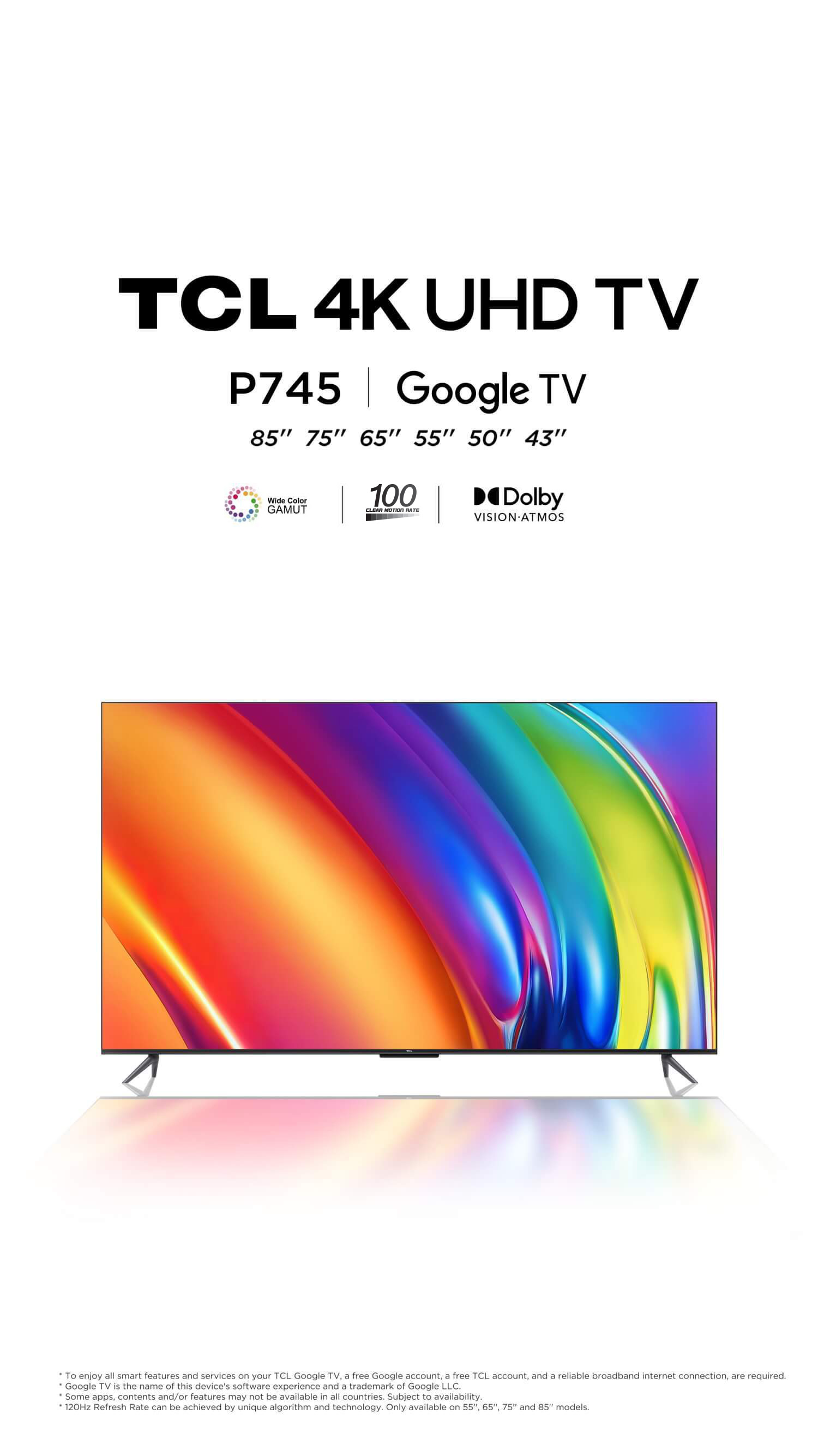 50 P745 4K Ultra HD Google TV - TCL Electronics